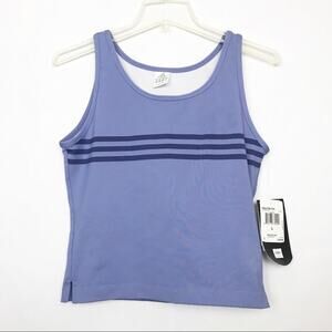 Adidas ClimaLite Training Athletic Tank Top Size Large Purple Stripe NWT $40